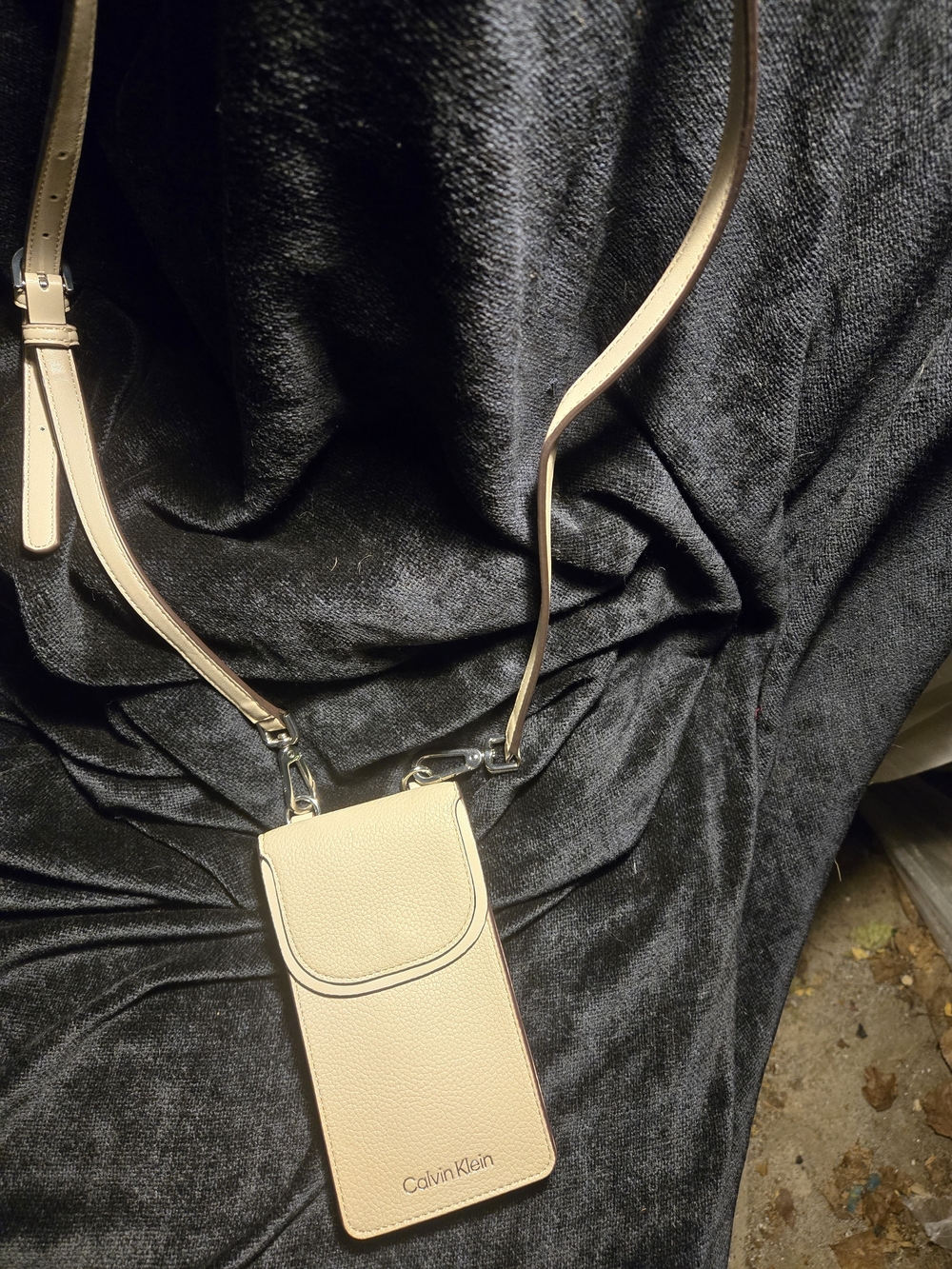 Calvin Klein Beige Crossbody Phone Pouch - Picture 9 of 9